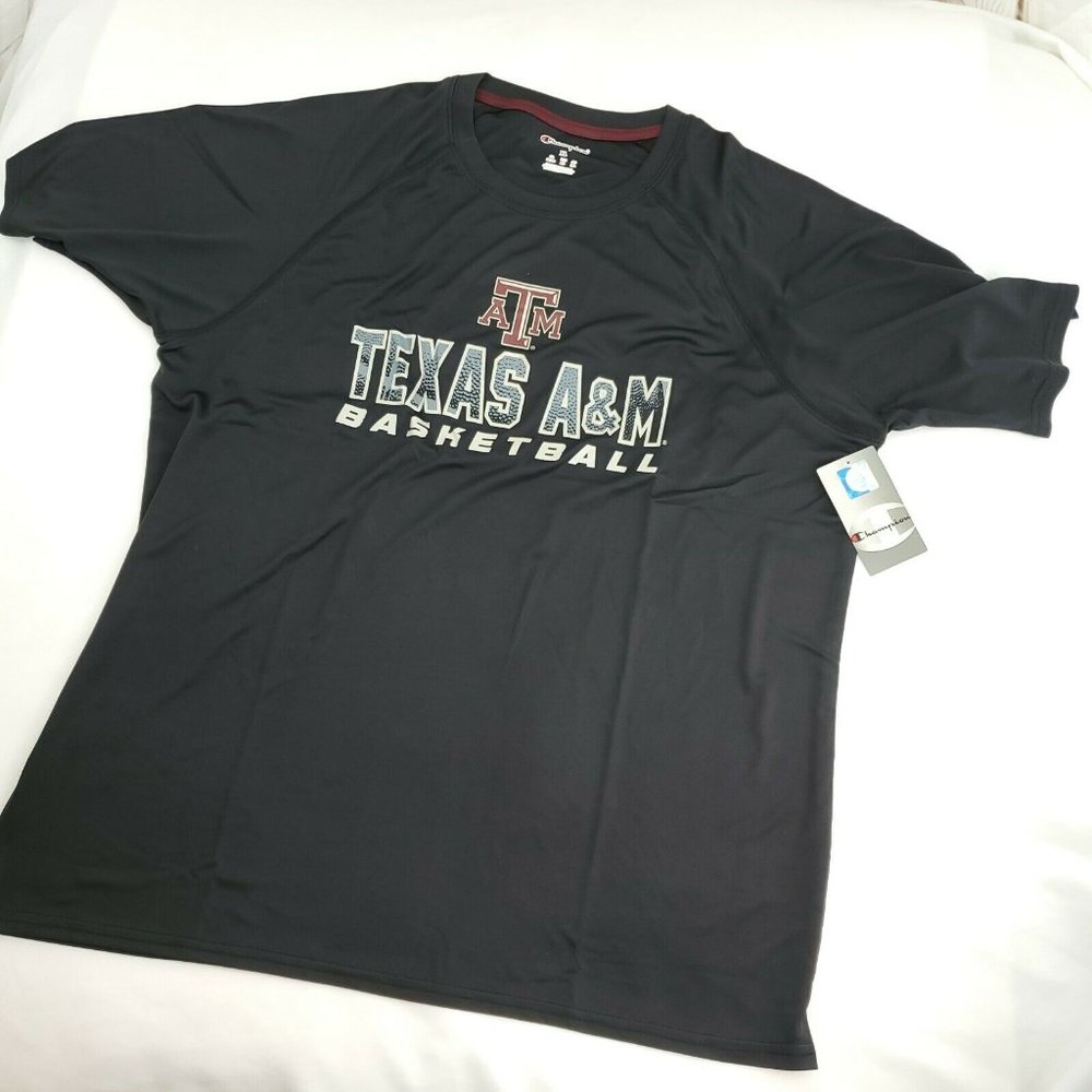 Champion Mens Black Texas A&M Aggies Basketball Comfort Pullover T Shirt Size XL - Picture 3 of 14